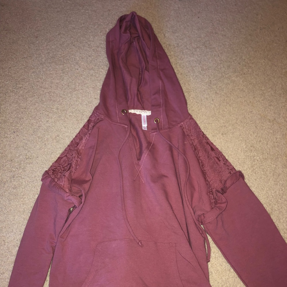 Magenta Xhilaration Flirty Cropped Hoodie♥️